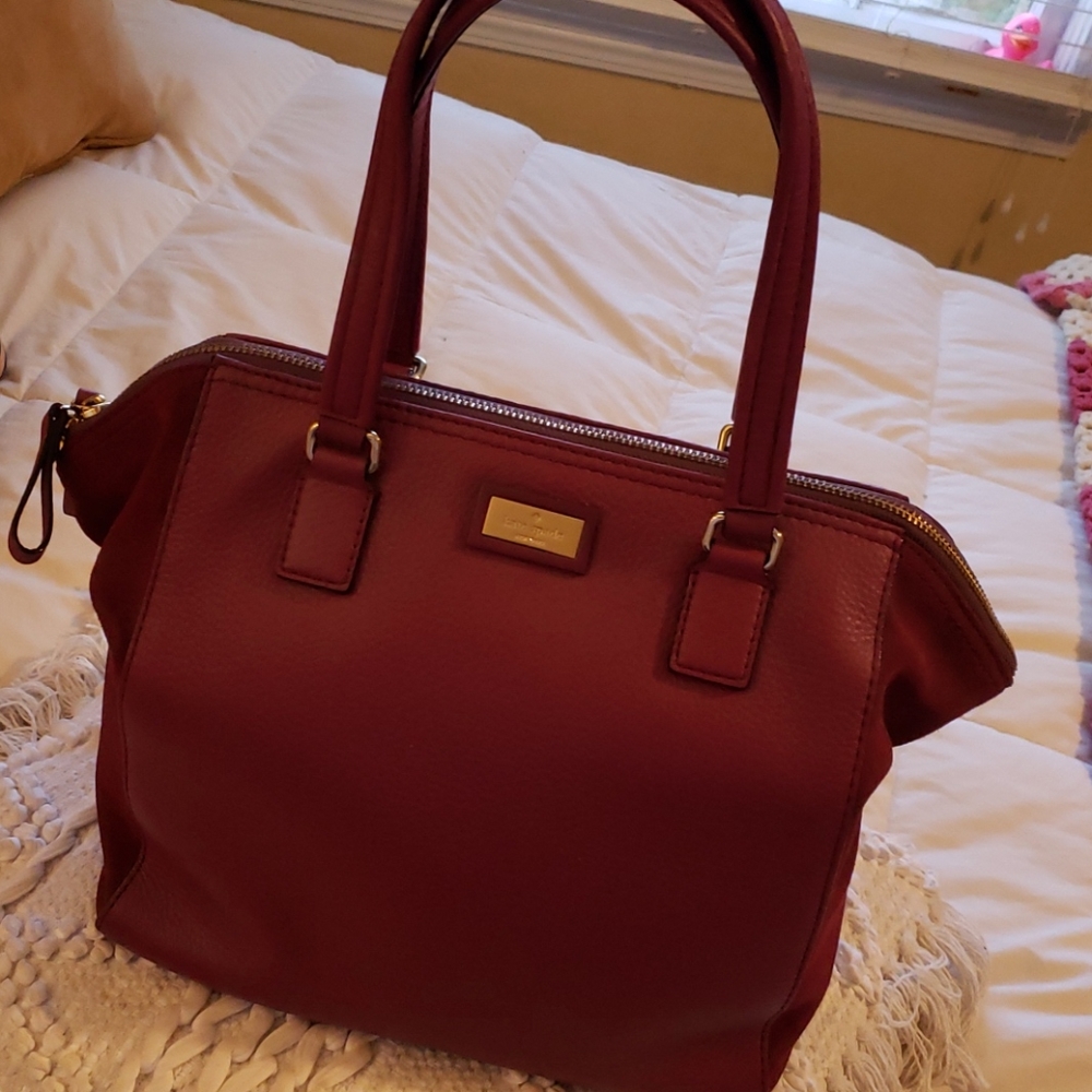Kate Spade Burgundy Tote Bag